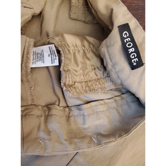 Lot of 2 George Pants Women's Size 16 Tan & Gray Stretch 'Average' Dress Slacks - Picture 9 of 16